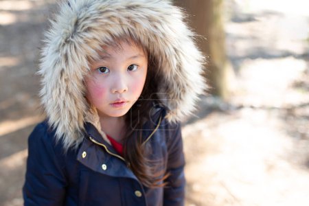 Photo for Portrait of little asian child girl in the park - Royalty Free Image