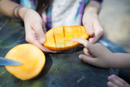 Photo for Delicious mango that was cut - Royalty Free Image