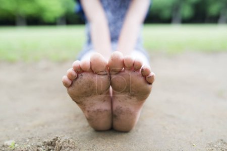 Photo for Muddy feet close-up view - Royalty Free Image
