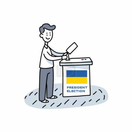 Illustration for Ukraine President Election Vote - Royalty Free Image