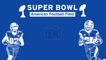 Illustration for Super Bowl American Field Football Game banner, Template Design, - Royalty Free Image