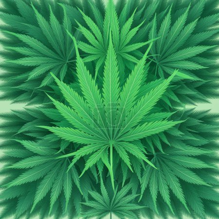 Cannabis Marihuana Hanf Blatt grünen Hintergrund Medizin Unkraut