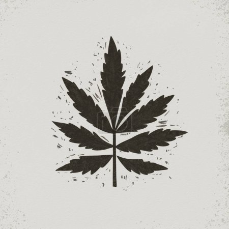 Cannabis Marihuana Hanf Blatt flache Symbol Vektor grüne Medizin Wee