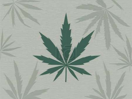 Cannabis Marihuana Hanf Blatt flache Symbol Vektor grüne Medizin Wee
