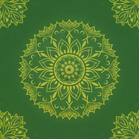 Illustration for Green traditional art background design - Royalty Free Image