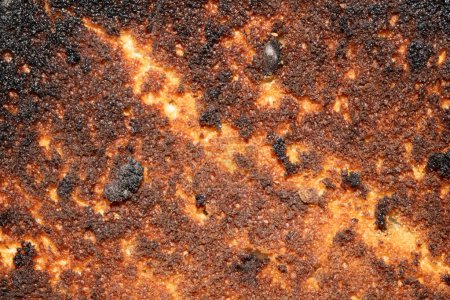 A Very Burnt Bread Roll Toast Close Up Texture