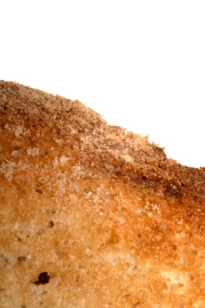 Un gros plan d'un pain grillé Hme Made montrant la texture