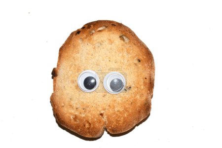 Śmieszne tosty bułka z google chwiejne oczy