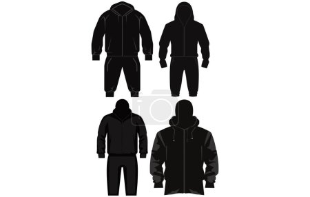 Tracksuit, Modern and Minimalist Style Design, Black and White,UNISEX WEAR RETRO TRACKSUIT VECTOR,