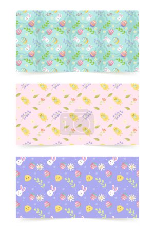 easter seamless patterns. Spring pattern for banners, posters, cover design templates, social media stories wallpapers and greeting cards..