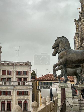Horses and Basilica di San Marco, Venice, Italy