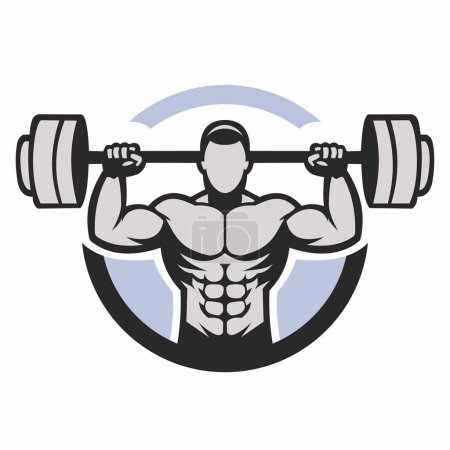 Illustration for Illustration vector graphic of Weight lifting fitness logo - Royalty Free Image
