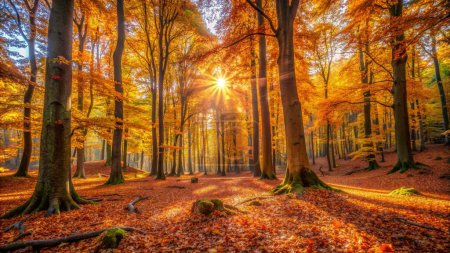 Farbe Herbst Wald, Naht Hintergrund 