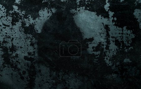 Photo for Abstract dark grey background, wet foggy glass, drops on black background - Royalty Free Image