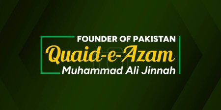 Ilustración de Fundador de Pakistán, Quaid-e-azam Muhammad ALi jinnah, Líder - Imagen libre de derechos