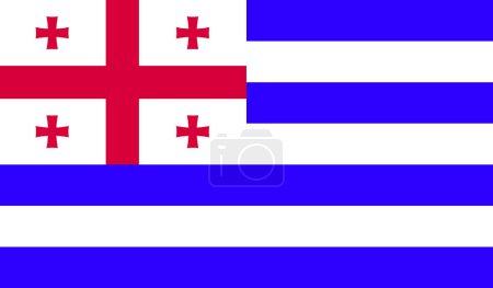 Photo for High detailed flag of Adjara. National Adjara flag. 3D illustration. - Royalty Free Image