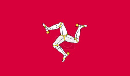 Photo for High detailed flag of Isle of Man. National Isle of Man flag. 3D illustration. - Royalty Free Image