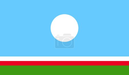 Téléchargez les photos : Drapeau haut détaillé de la République de Sakha. Drapeau national de la République Sakha. Illustration 3D. - en image libre de droit