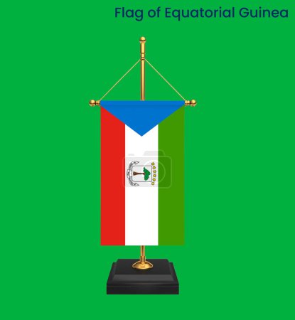 Photo for High detailed flag of Equatorial Guinea. National Equatorial Guinea flag. Africa. - Royalty Free Image