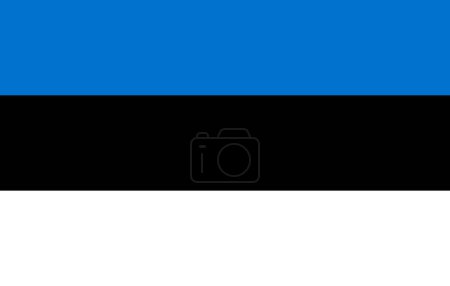 Photo for High detailed flag of Estonia. National Estonia flag. Europe. 3D illustration. - Royalty Free Image
