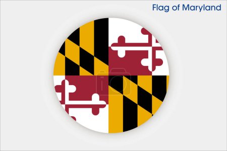 Foto de Alta bandera detallada de Maryland. Bandera del estado de Maryland, bandera nacional de Maryland. Bandera del estado de Maryland. Estados Unidos. Estados Unidos. - Imagen libre de derechos