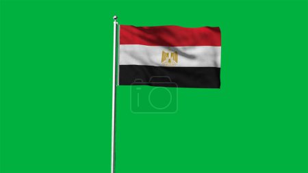 High detailed flag of Egypt. National Egypt flag. Africa. Asia. 3D illustration.