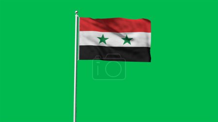 High detailed flag of Syria. National Syria flag. Asia. 3D illustration.