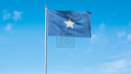 High detailed flag of Somalia. National Somalia flag. Africa. 3D illustration.