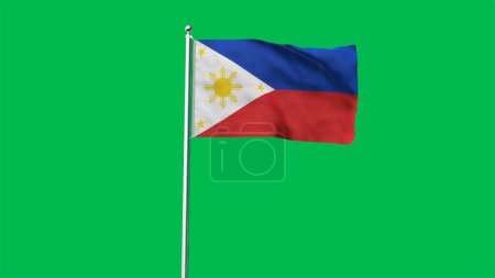High detailed flag of Philippines. National Philippines flag. Asia. 3D illustration.