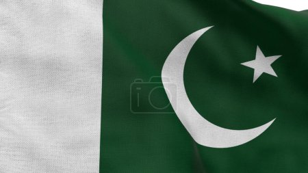 Photo for High detailed flag of Pakistan. National Pakistan flag. Asia. 3D illustration. - Royalty Free Image