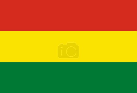 Ilustración de Alta bandera detallada de Bolivia. Bandera nacional de Bolivia. Sudamérica. Ilustración 3D. - Imagen libre de derechos