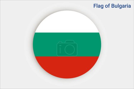 Illustration for High detailed flag of Bulgaria. National Bulgaria flag. Europe. 3D illustration. - Royalty Free Image