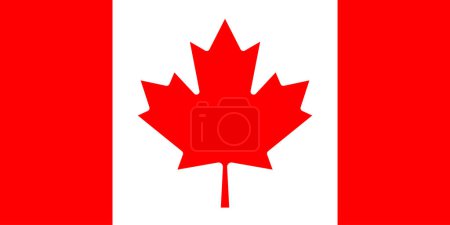 Illustration for High detailed flag of Canada. National Canada flag. North America. 3D illustration. - Royalty Free Image