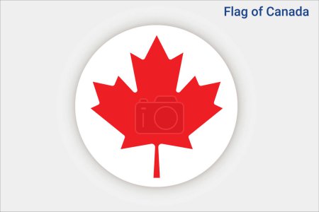 Illustration for High detailed flag of Canada. National Canada flag. North America. 3D illustration. - Royalty Free Image