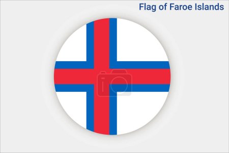 Ilustración de Alta bandera detallada de Islas Feroe. Bandera de las Islas Feroe. Europa. Ilustración 3D. - Imagen libre de derechos