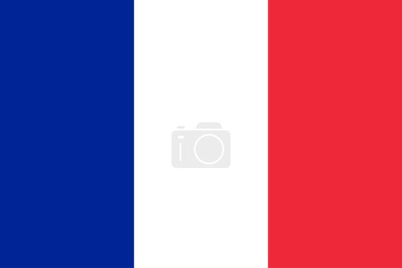 Ilustración de Alta bandera detallada de Francia. Bandera nacional de Francia. Europa. Ilustración 3D. - Imagen libre de derechos