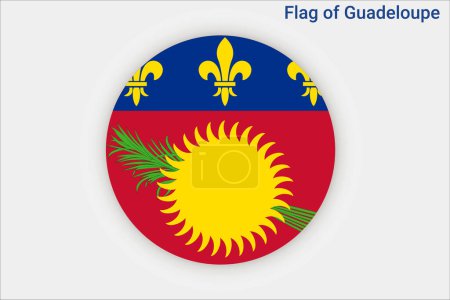 Téléchargez les illustrations : High detailed flag of Guadeloupe. National Guadeloupe flag. North America. 3D illustration. - en licence libre de droit