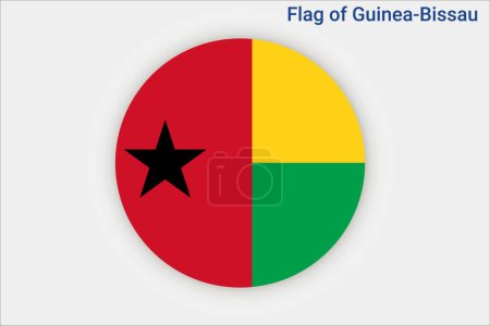 Ilustración de Alta bandera detallada de Guinea-Bissau. Bandera Nacional de Guinea Bissau. ¡África! Ilustración 3D. - Imagen libre de derechos