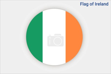 Ilustración de Alta bandera detallada de Irlanda. Bandera nacional de Irlanda. Europa. Ilustración 3D. - Imagen libre de derechos