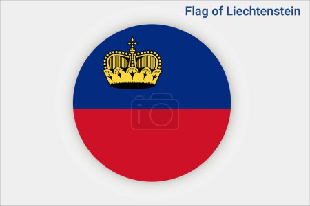 Illustration for High detailed flag of Liechtenstein. National Liechtenstein flag. Europe. 3D illustration. - Royalty Free Image