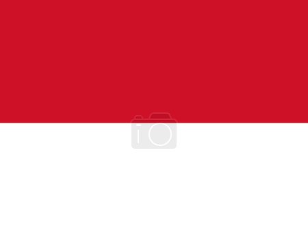 Illustration for High detailed flag of Monaco. National Monaco flag. Europe. 3D illustration. - Royalty Free Image