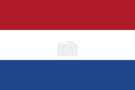 Ilustración de Alta bandera detallada de Países Bajos. Bandera Nacional de Holanda. Europa. Ilustración 3D. - Imagen libre de derechos