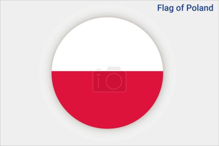 Téléchargez les illustrations : Haut drapeau détaillé de la Pologne. Drapeau national de Pologne. L'Europe. Illustration 3D. - en licence libre de droit