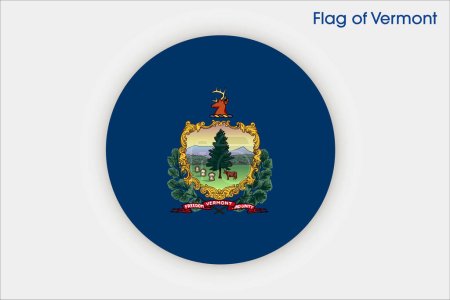 Alta bandera detallada de Vermont. Bandera del estado de Vermont, bandera nacional de Vermont. Bandera del estado Vermont. Estados Unidos. Estados Unidos.