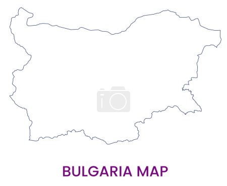 High detailed map of Bulgaria. Outline map of Bulgaria. Europe