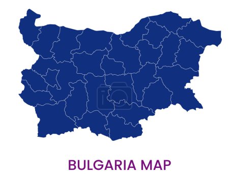 Téléchargez les illustrations : Carte détaillée de la Bulgarie. Carte schématique de la Bulgarie. Europe - en licence libre de droit