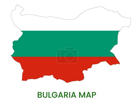 Téléchargez les illustrations : Carte détaillée de la Bulgarie. Carte schématique de la Bulgarie. Europe - en licence libre de droit