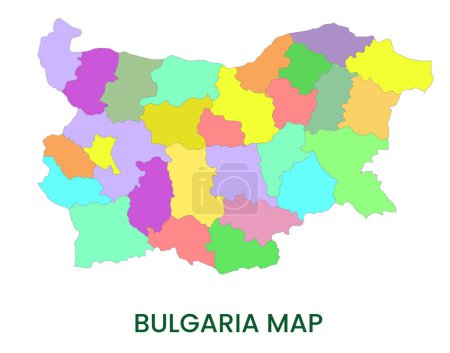 High detailed map of Bulgaria. Outline map of Bulgaria. Europe