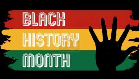 Téléchargez les illustrations : Histoire noire fond mois. African American History or Black History Month. Célébré annuellement en février aux États-Unis et au Canada. noir histoire mois 2024 - en licence libre de droit