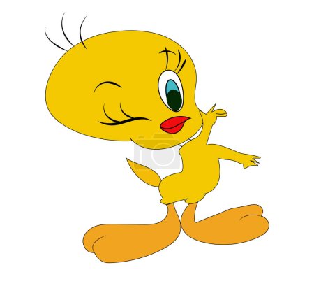 Disney cartoon character Tweety Bird vector illustration